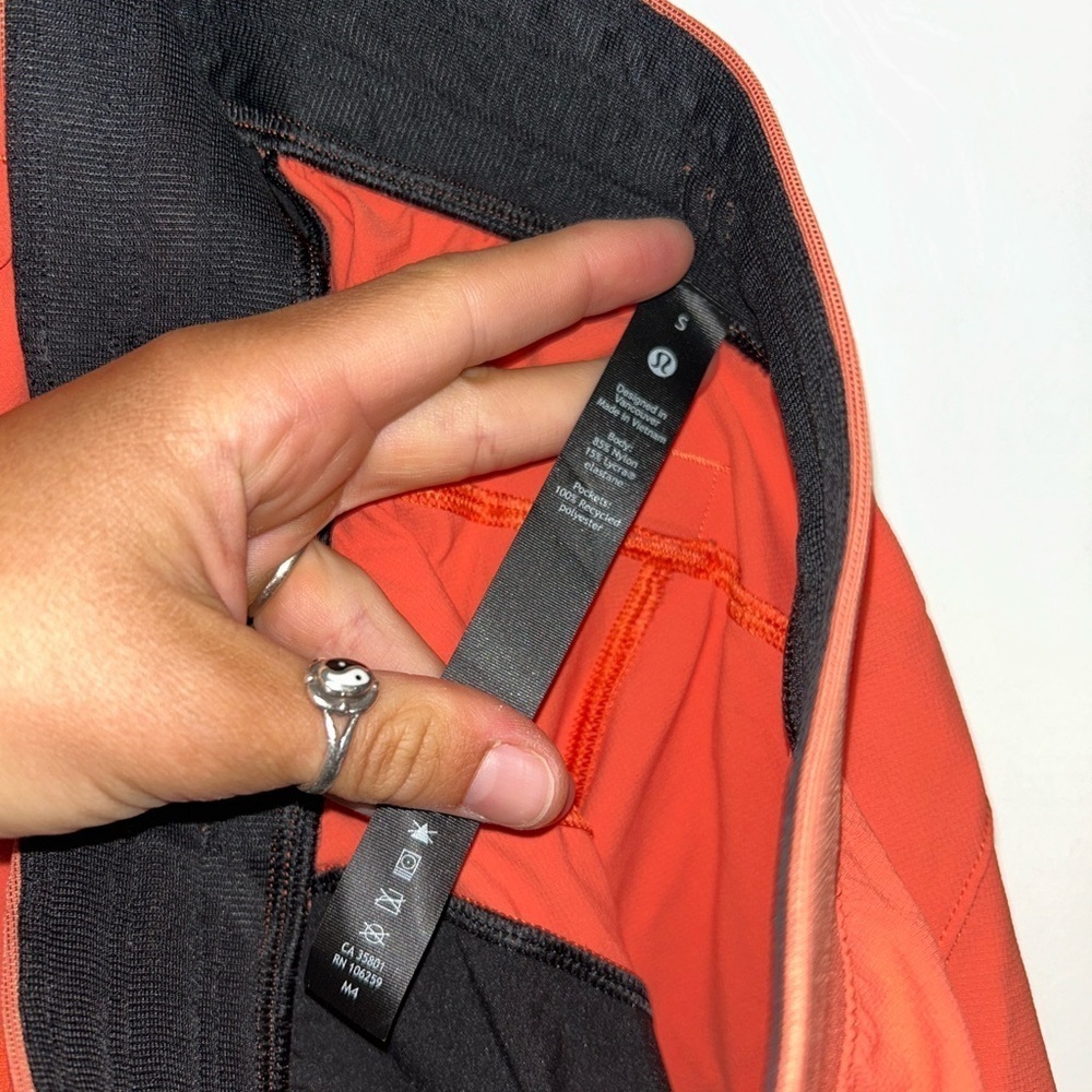 Lululemon Men's Orange Athletic Shorts - Picture 6 of 8